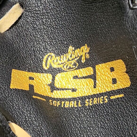 Rawlings RSB SS13W 13 Inch Left Hand Thrower Black Leather Softball Glove - Picture 7 of 15